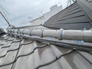 大津市にて棟瓦からの雨漏り修理 施工後