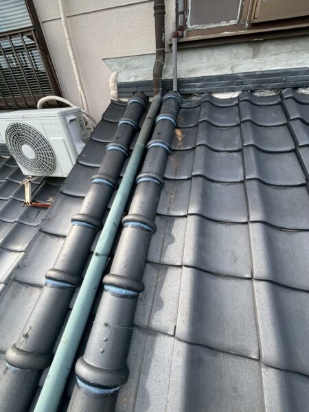 大津市にて築46年瓦屋根雨漏り修理〈下屋根の瓦ズレを補修〉 施工後